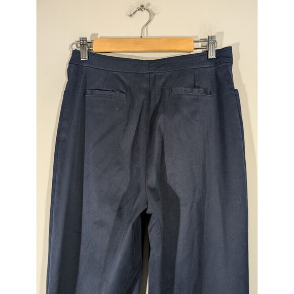 St. John Sport Pants Women Sz 6 Navy Straight Leg High Rise Work Office Career - Picture 5 of 9